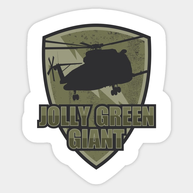 HH-3E Jolly Green Giant (subdued) Sticker by Firemission45